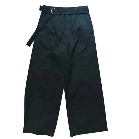 NWOT Everlane The Pleated Wide-Leg Chino In Black Size 2 - Picture 3 of 8